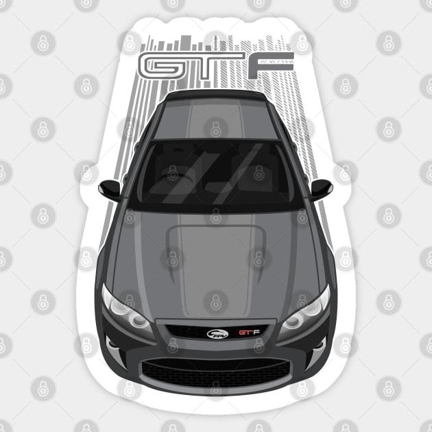 Ford Falcon GT-F 351 - Grey - Silver Stripe Sticker by V8social